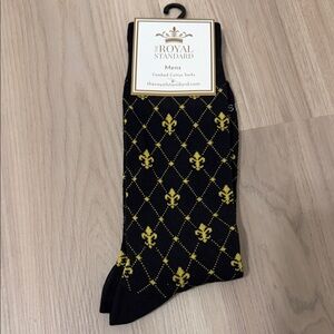 Black and Gold Men's Cotton Socks